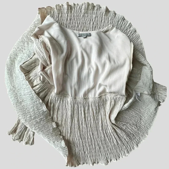 RUFFLED TIERED LONG SLEEVE PINK TOP | SIZE: MEDIUM - Picture 10 of 13